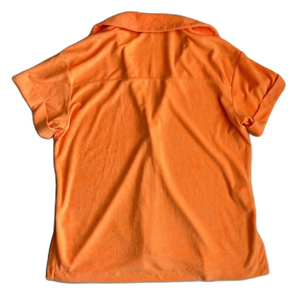 Show Me Your Mumu Women's Orange Terry Knit Parker Button Down Medium‎ - Picture 2 of 12